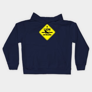 Lion On Board Kids Hoodie